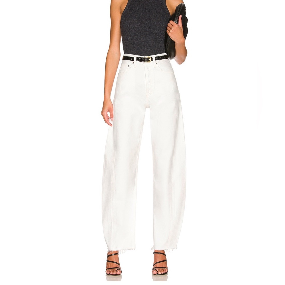 AGOLDE Luna Pieced white denim